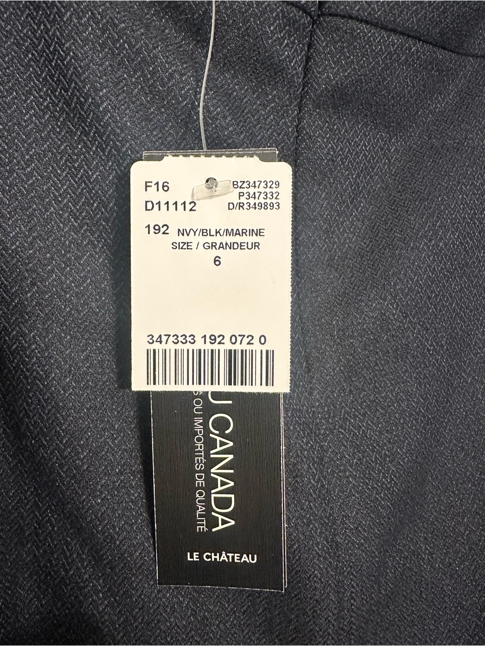 Le Château Navy Black Herringbone Blazer